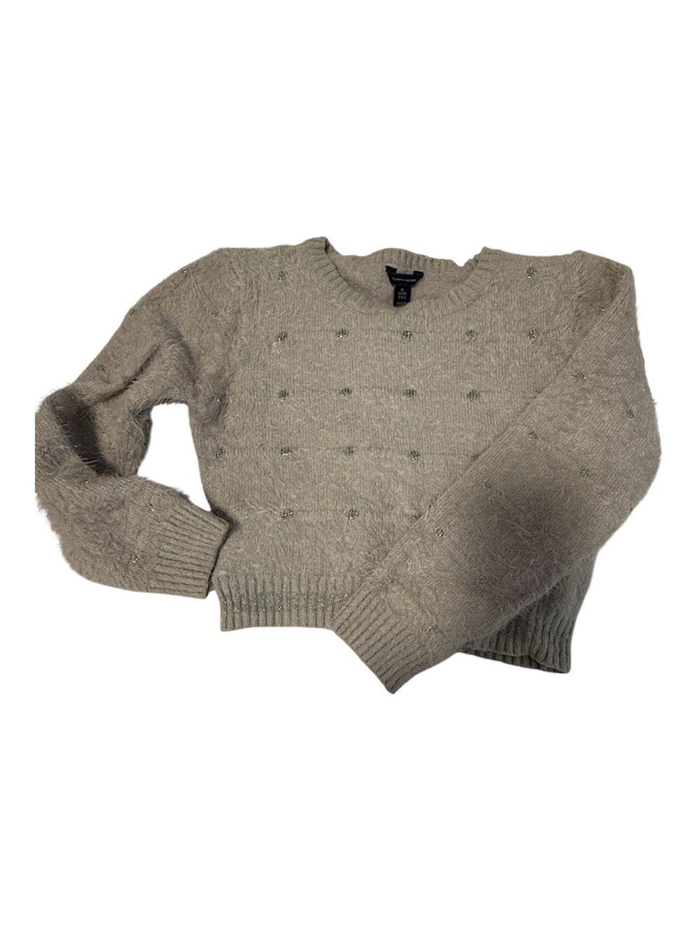 Tommy Hilfiger Girls XL 16 Soft Eyelash Knit Sweater Silver Dot Sparkle